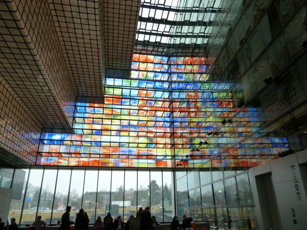 Netherlands Institute of Sound and Vision stained glass windows