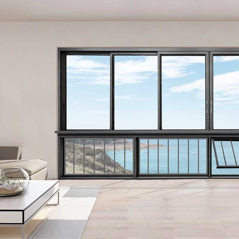 Aluminum 5 Track Sliding Window