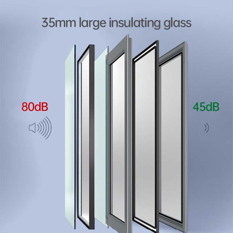 Double Broken Bridge Casement Window with Operable Guardrail