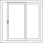 2 Panel Sliding Patio Door