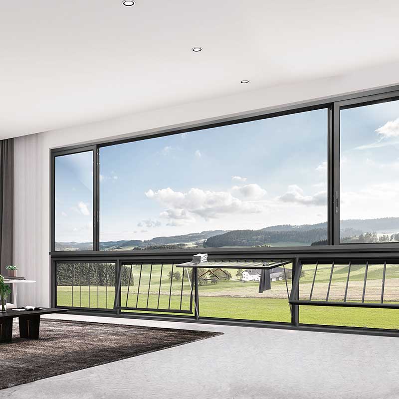 Aluminum 5 Track Sliding Window