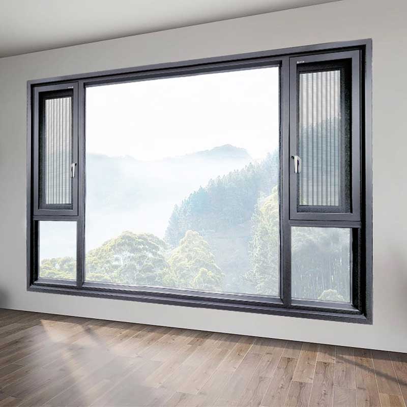Double Broken Bridge Casement Window with Operable Guardrail