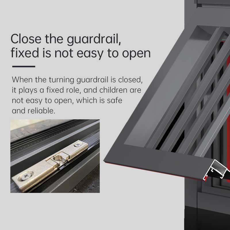 Two Track Aluminium Sliding Windows With Mosquito Net