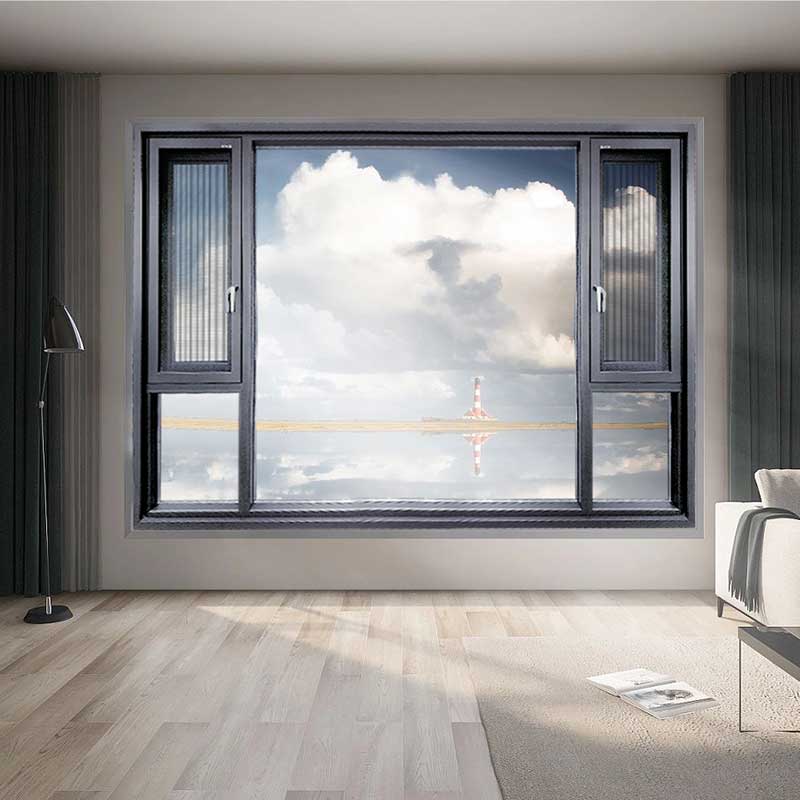 Double Broken Bridge Casement Window with Operable Guardrail